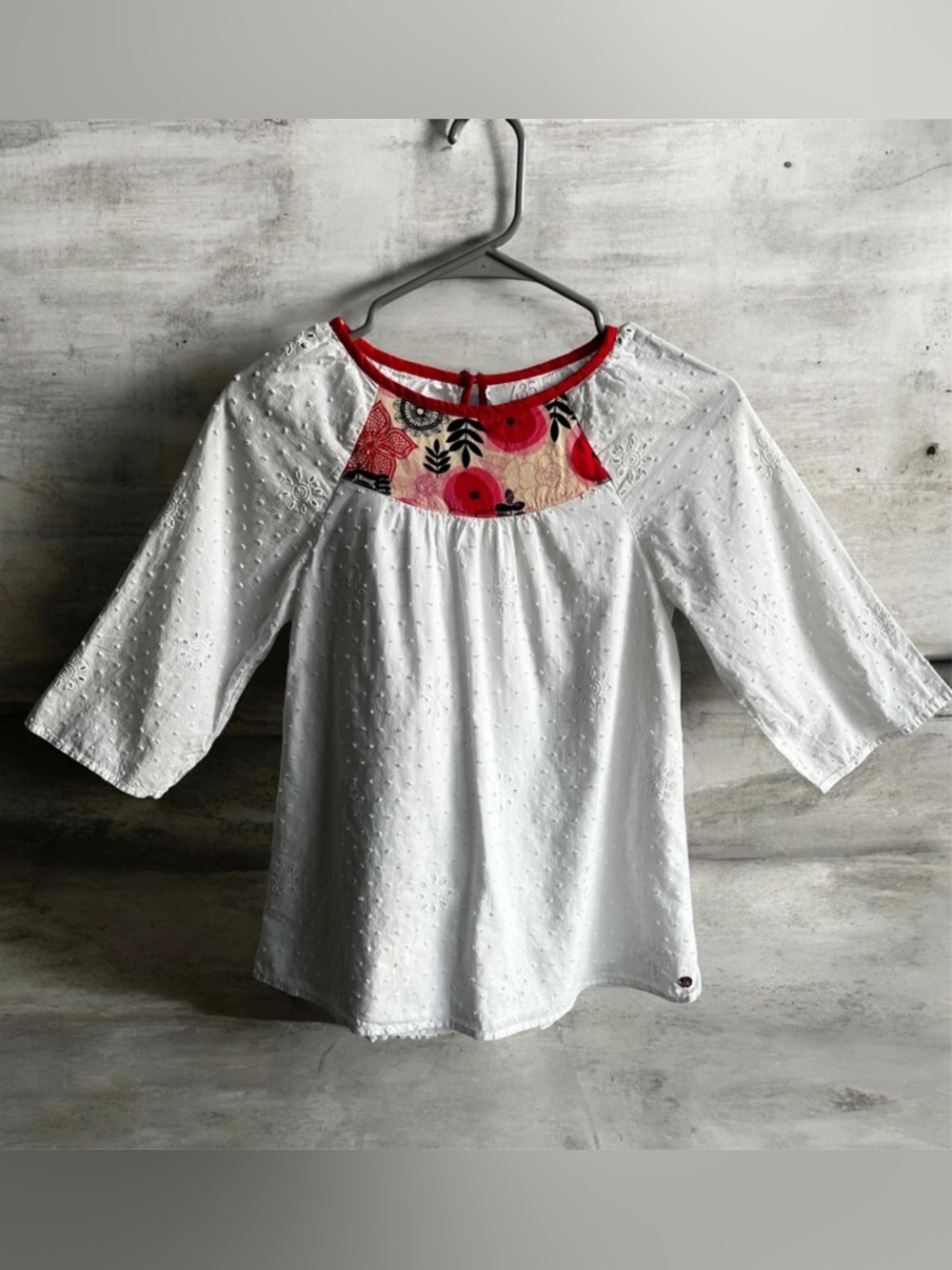 Matilda Jane 435 Girl’s Make Believe Snow Angel Eyelet Tunic Top Floral Size 14